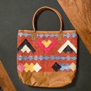 Anabaglish Wool Leather Tote